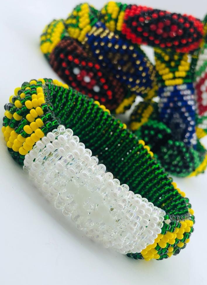 Mazo medio c/cristal y checas Orula camino Obatalá / set off ( 3 pcs )