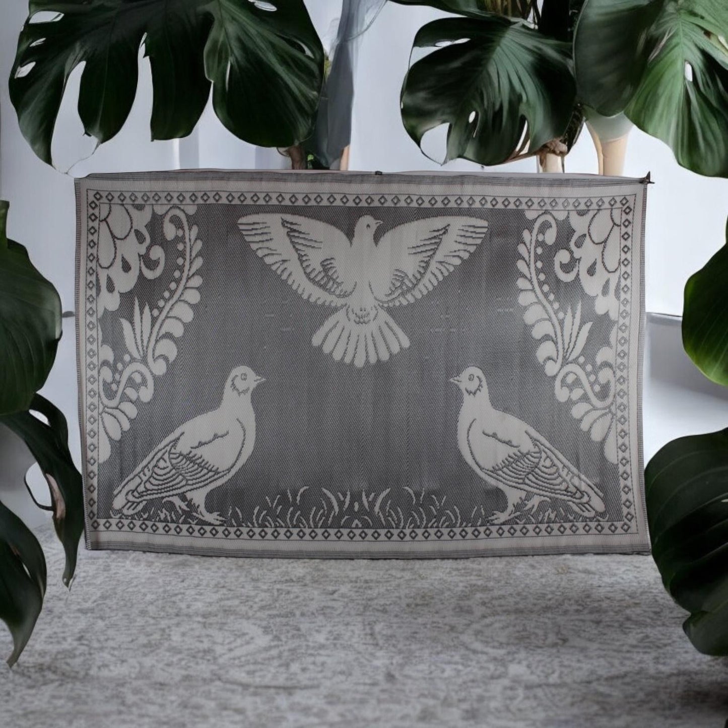 Estera para trono de Orisha(OBATALA)6x9ft