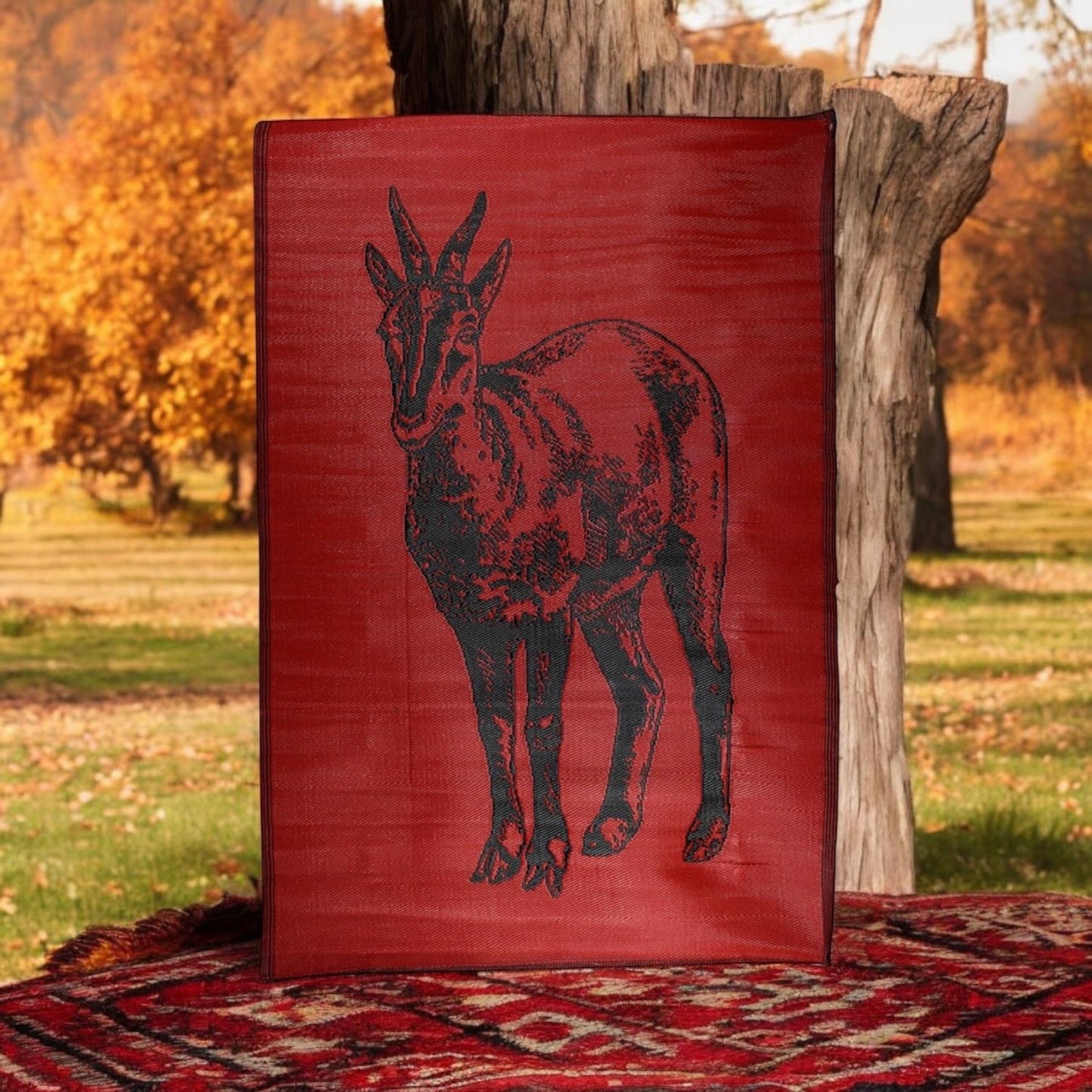 Estera para trono de Orisha(ELEGGUA)6x9ft