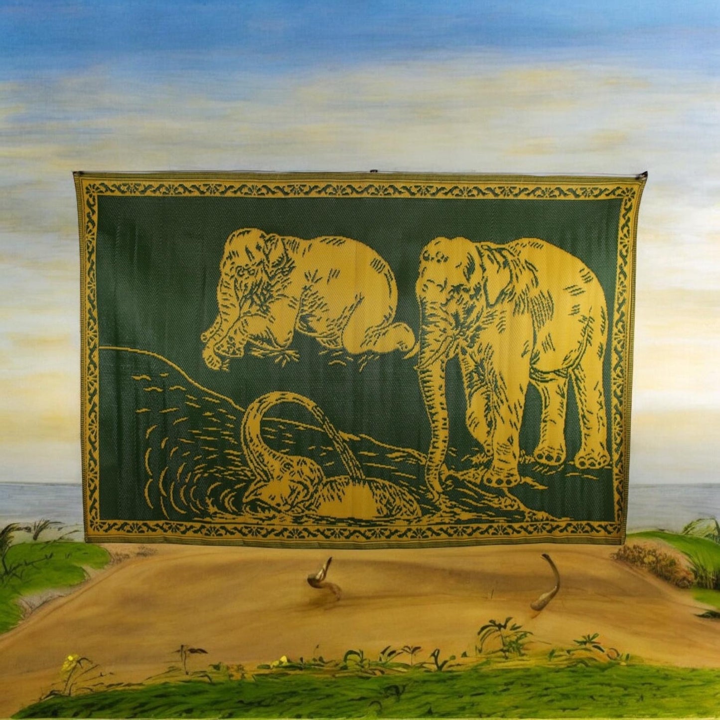 Estera para trono de Orisha(ORULA) 6x9ft