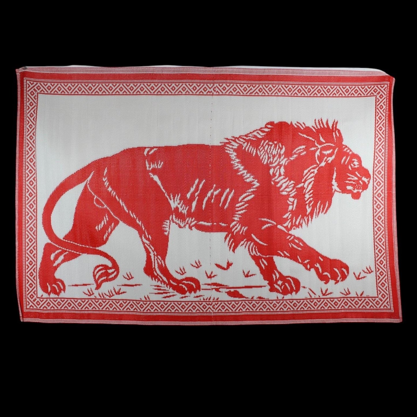 Estera para trono de Orisha(CHANGO)6x9ft