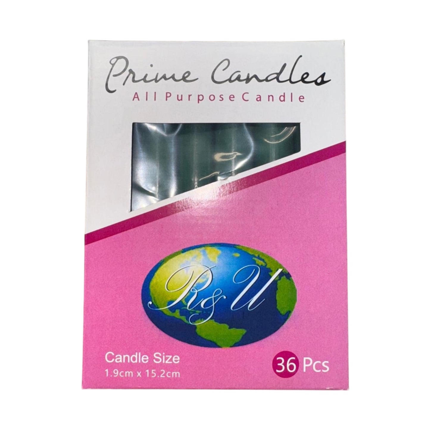 VELAS HOUSEHOLD/HOUSEHOLD CANDLES 6" 36PCS GRENN