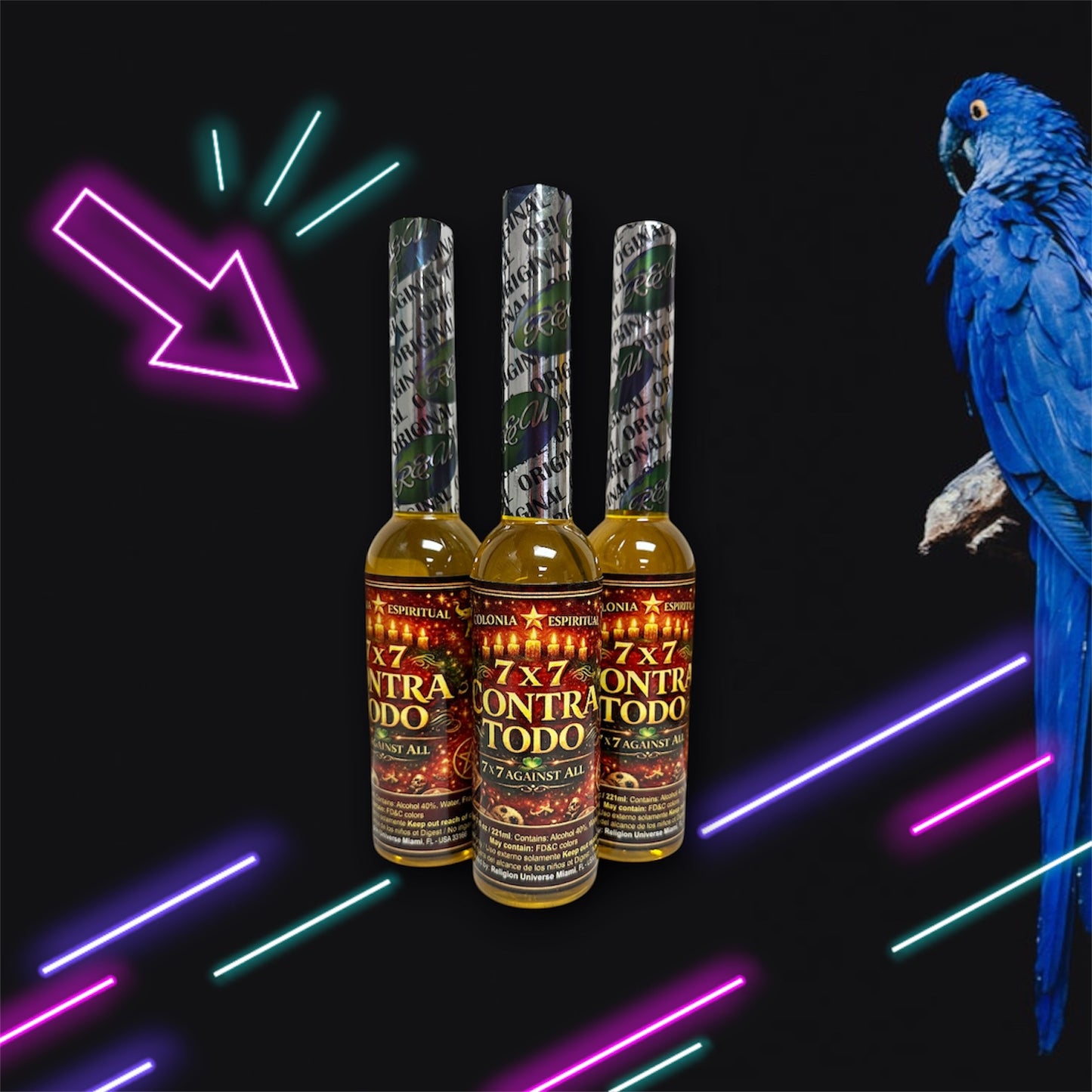 COLONIA 7 X 7 CONTRA TODO / 7 X 7 AGAINST ALL COLOGNE 7oz (1 DZ)