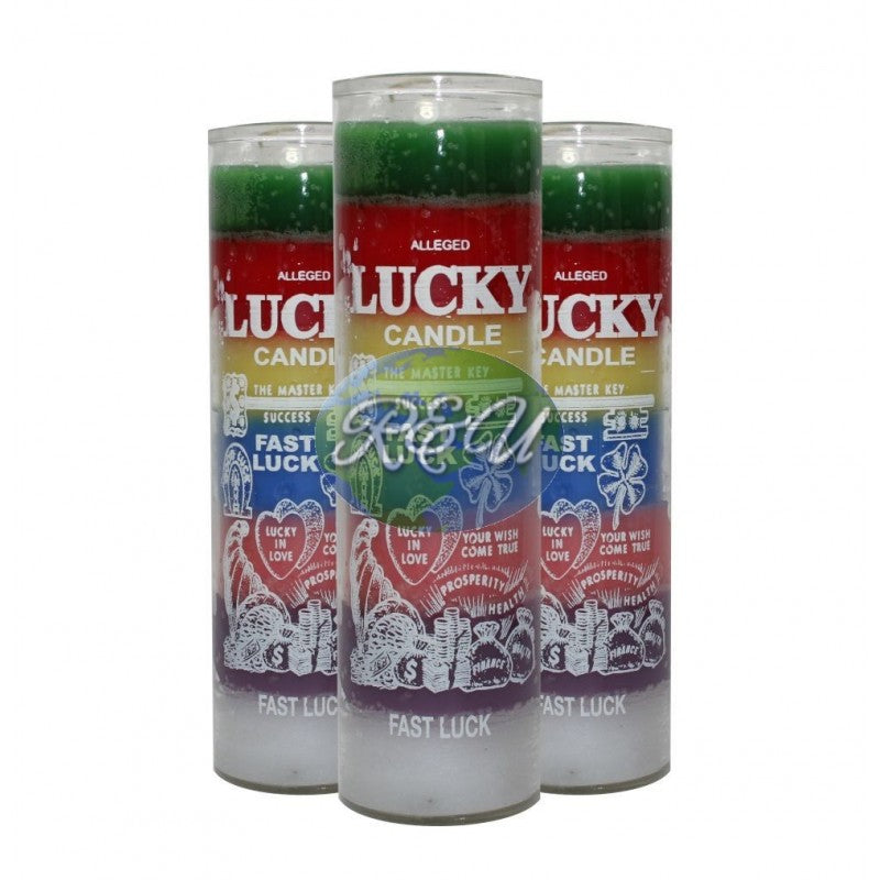 VELA SUERTE RAPIDA 7 COLORES/FAST LUCK CANDLE 7 COLORS , NOTE THE PRICE IS BY CASE 12 Pcs