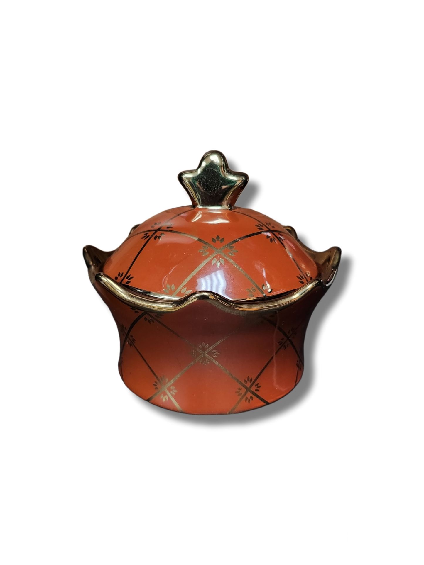 CORONITA DE PORCELANA/ PORCELAIN CROWN SET OF 4 BROWN