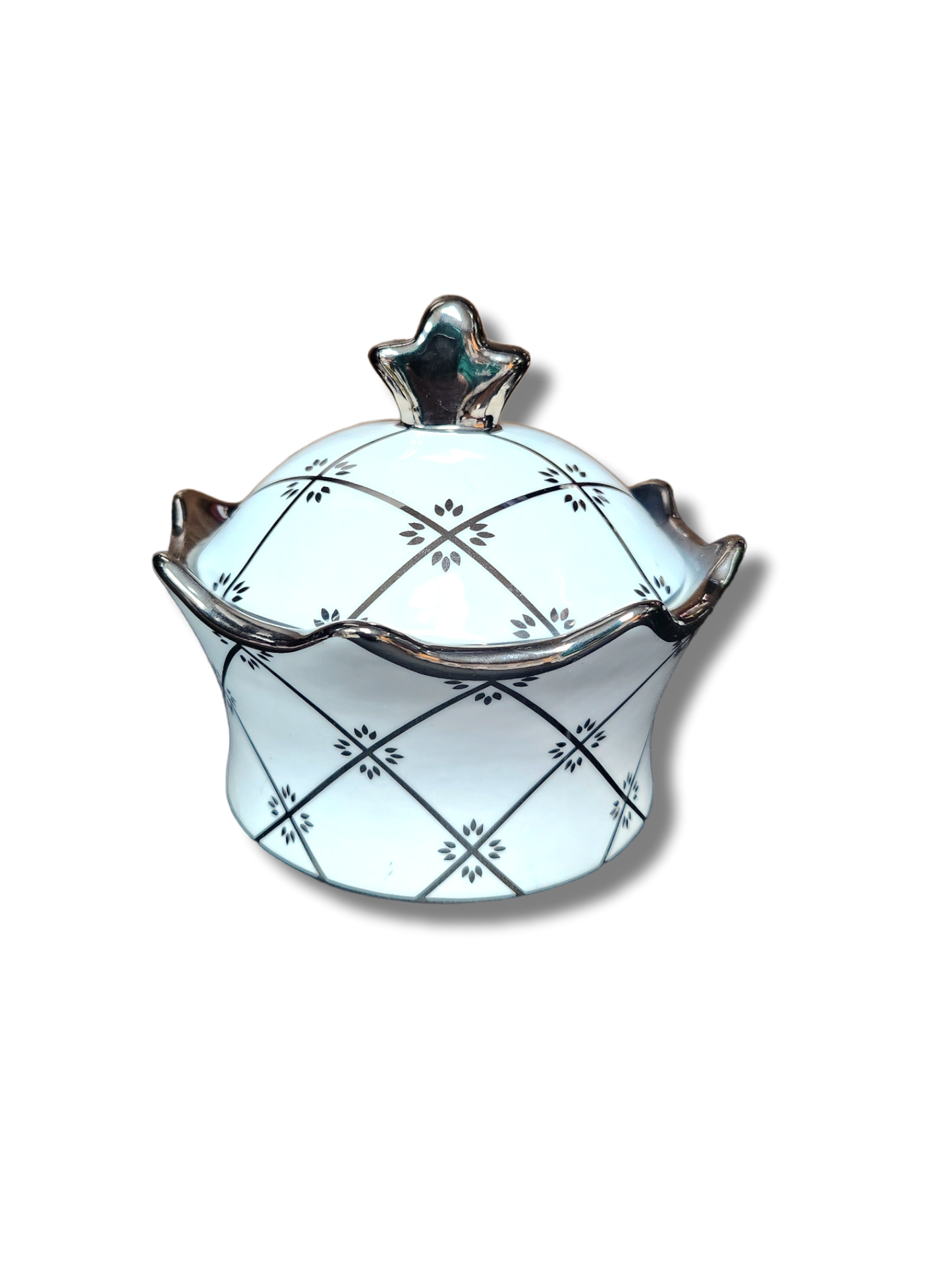 CORONITA DE PORCELANA/ PORCELAIN CROWN WHITE SET OF 4