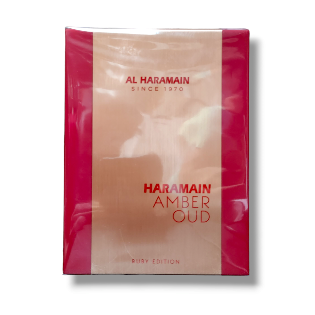 Al Haramain Amber Oud Ruby Eau De Parfum para unisex, 3,4 oz, juego de 2 unidades