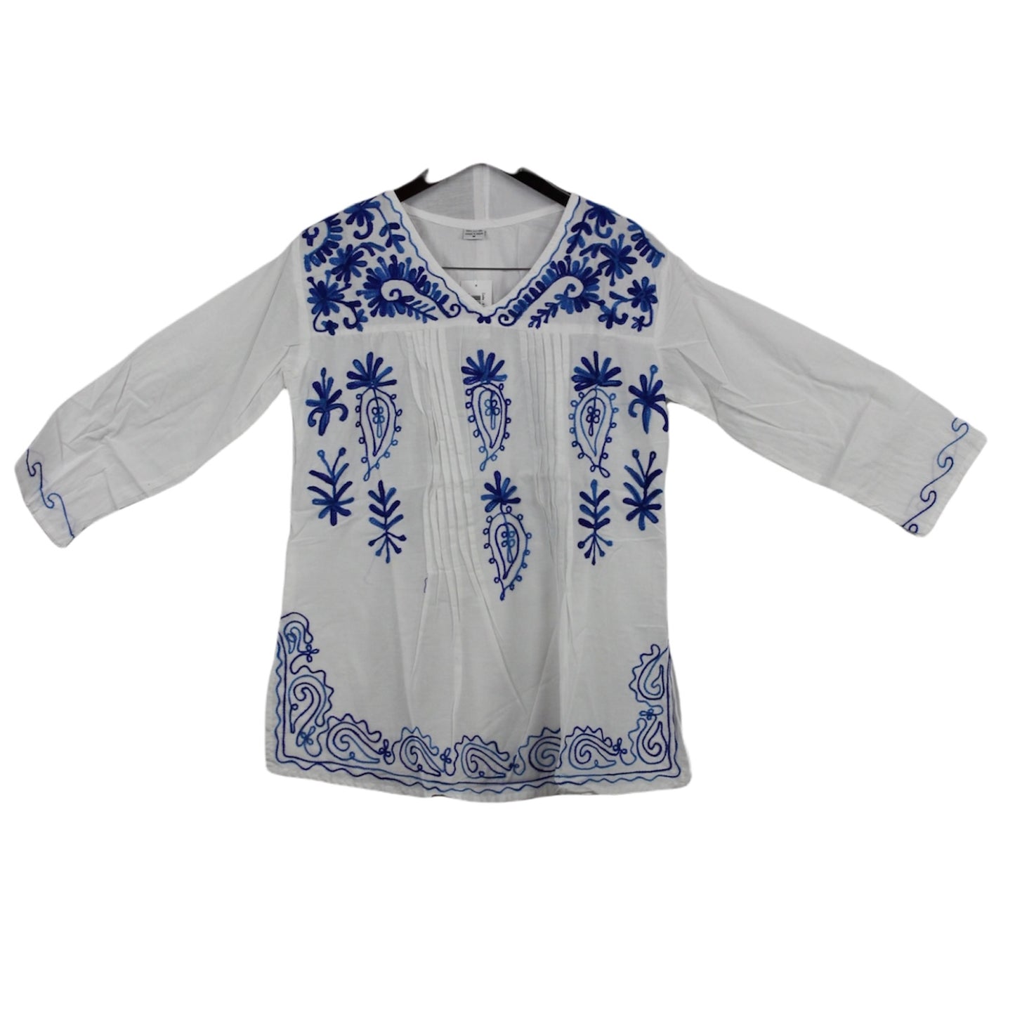 Blusa Blanca y Azul de Yemayá #16