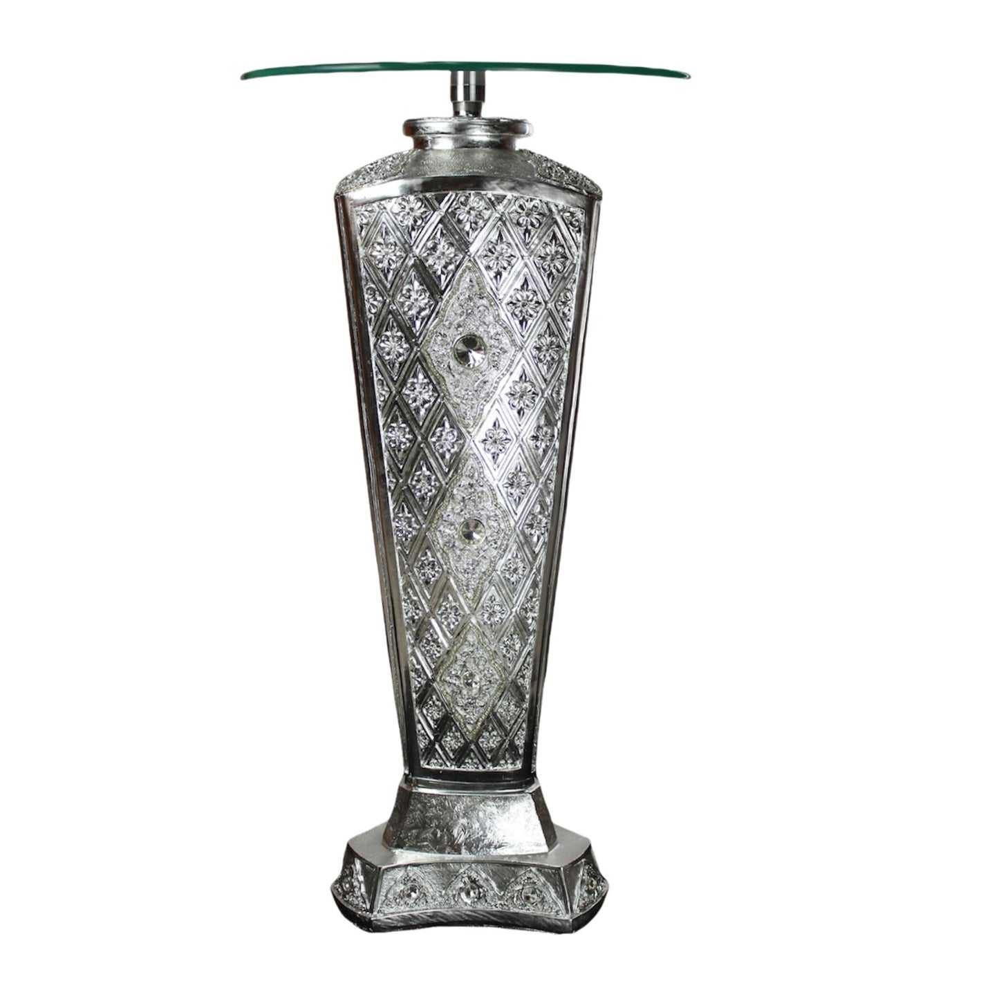 Pedestal con cristal, Strass de Obatala 35”