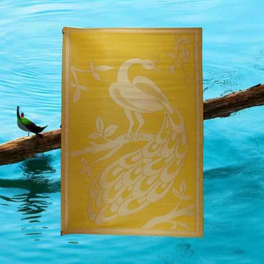Estera para trono de Orisha(OSHUN) 6x9ft
