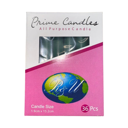VELAS HOUSEHOLD/HOUSEHOLD CANDLES 6" 36PCS GRENN