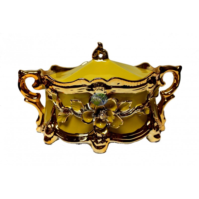 SOPERA FLOR ALANTE PARA OSHUN/OSHUN TUREEN WITH FLOWER IN FRONT