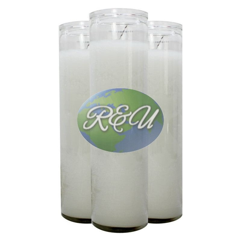 VELA  BLANCADE CRISTAL/GLASS  WHITE CANDLE