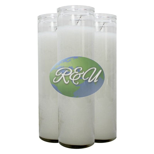 VELA BLANCA CRISTAL/GLASS WHITE CANDLE