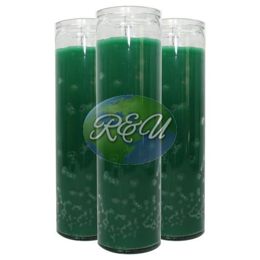 VELAS VERDE DE CRISTAL/GLASS GREEN CANDLE