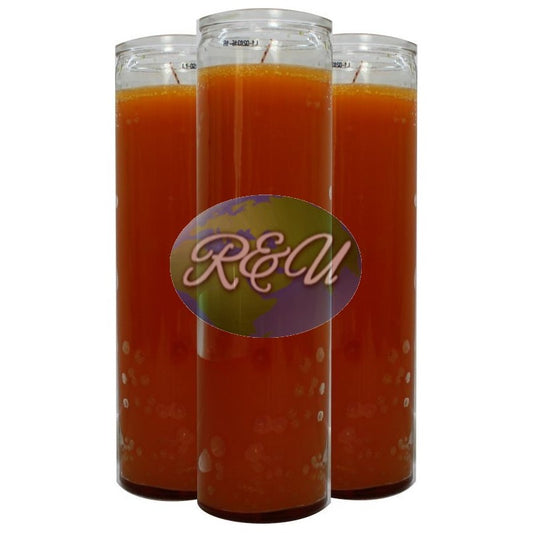 VELAS NARANJA DE CRISTAL/GLASS ORANGE CANDLE