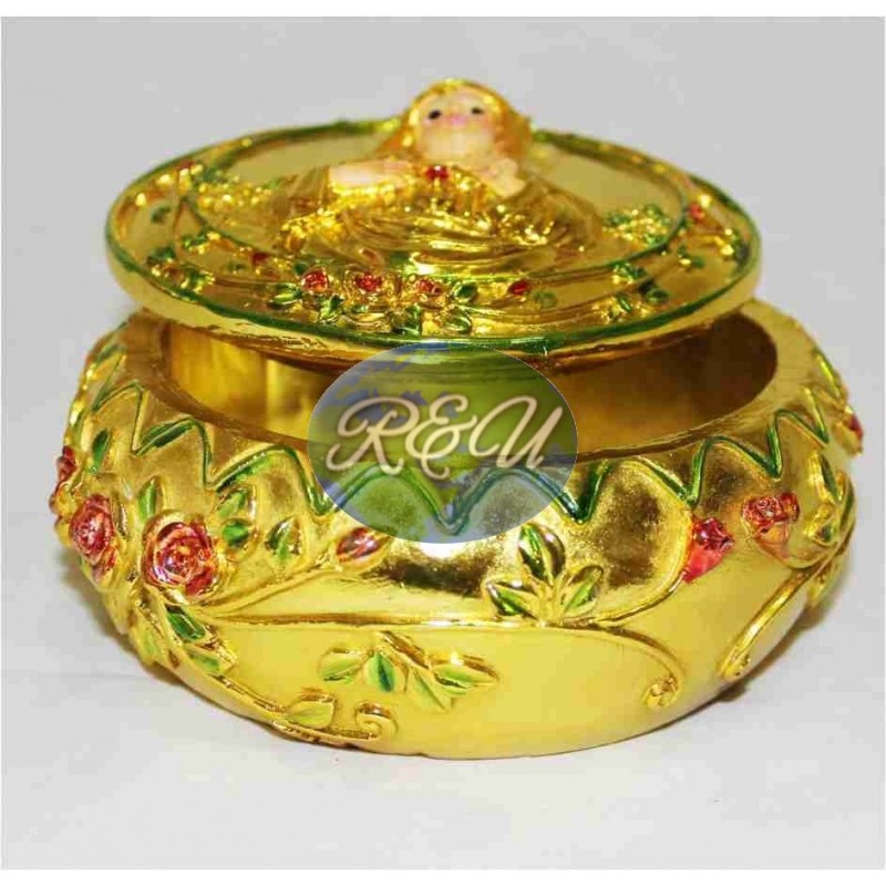 POLVERA DORADA DE VIRGEN/GOLDEN TUREEN WITH VIRGEN