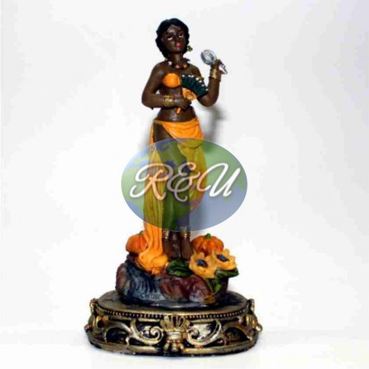 OCHUN ORICHA CON ESPEJO/OSHUN ORISHA WITH MIRROR  6"