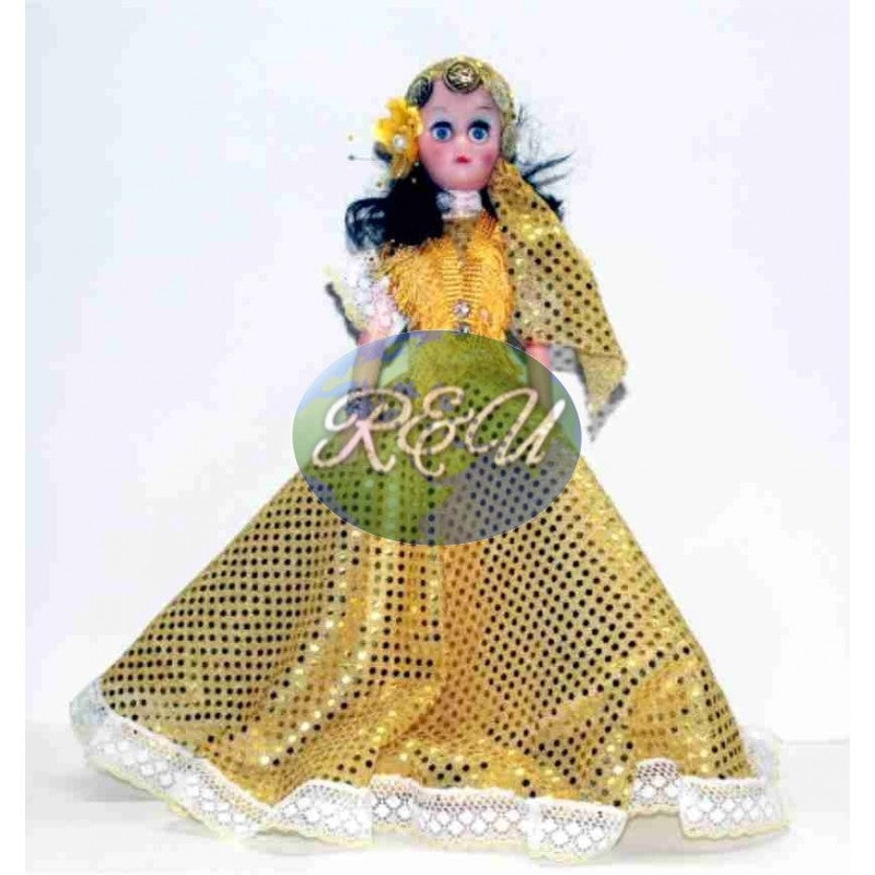 GITANA AMARILLA/GYPSI DOLL WITH YELLOW DRESS 14"