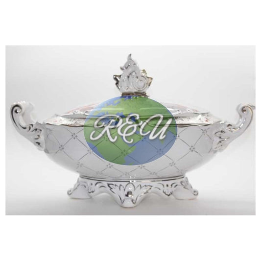 SOPERA GONDOLA BLANCA Y PLATA/GONDOLA TUREEN WHITE & SILVER