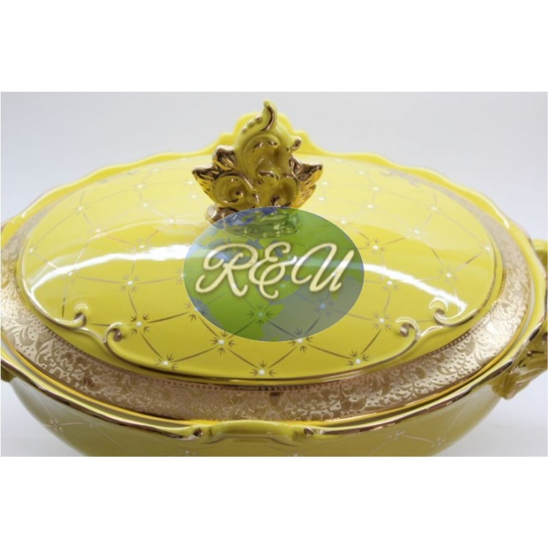 SOPERA GONDOLA AMARILLA Y DORADA/GONDOLA TUREEN YELLOW & GOLD