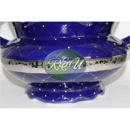 SOPERA OREJA GRANDE AZUL Y PLATA/BIG EAR TUREEN BLUE & SILVER