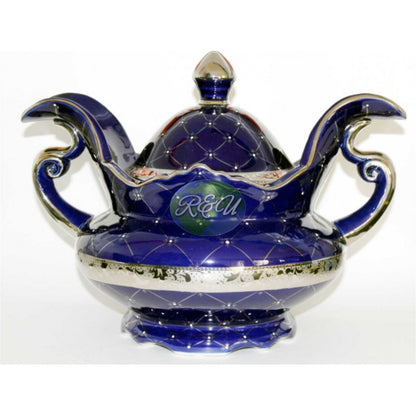 SOPERA OREJA GRANDE AZUL Y PLATA/BIG EAR TUREEN BLUE & SILVER