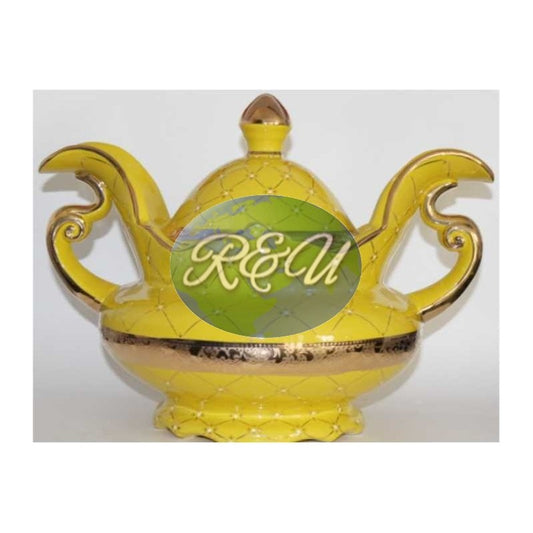 SOPERA OREJA GRANDE AMARILLA Y DORADA/BIG EAR TUREEN YELLOW & GOLD