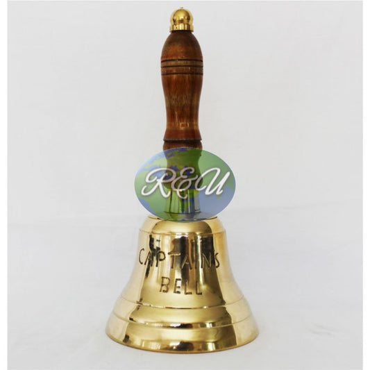 CAMPANA CAPITAN BRONCE  Y MADERA/BELL WITH WOOD HANDLE