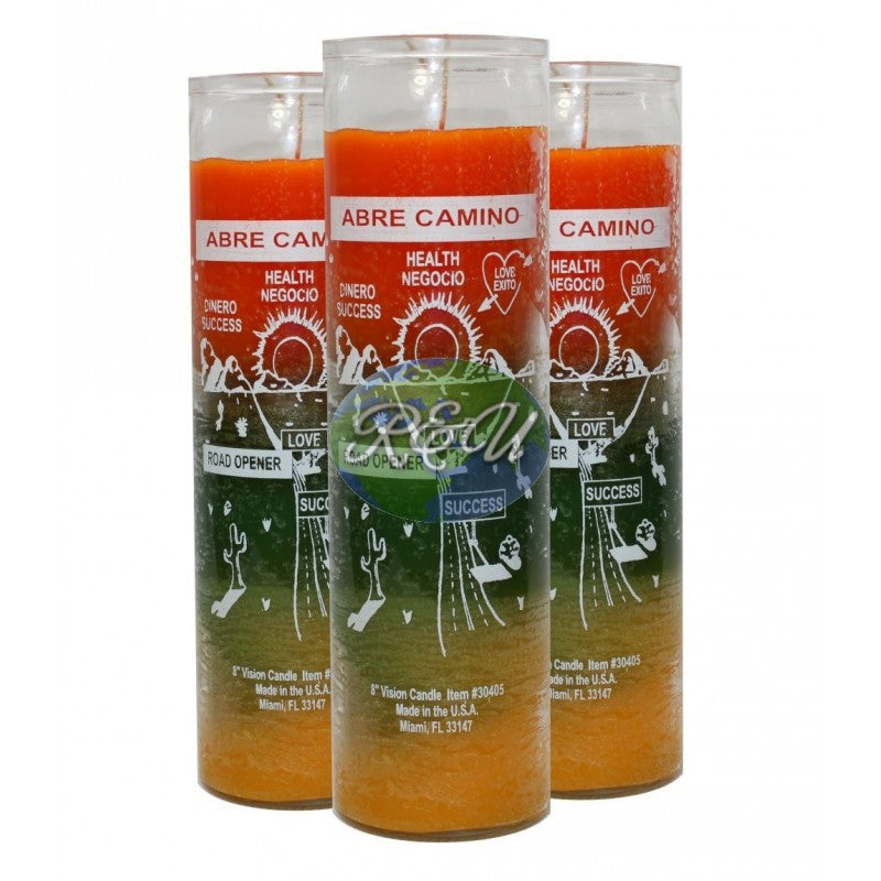 VELA ABRE CAMINO/OPEN ROAD CANDLE 3 COLORS