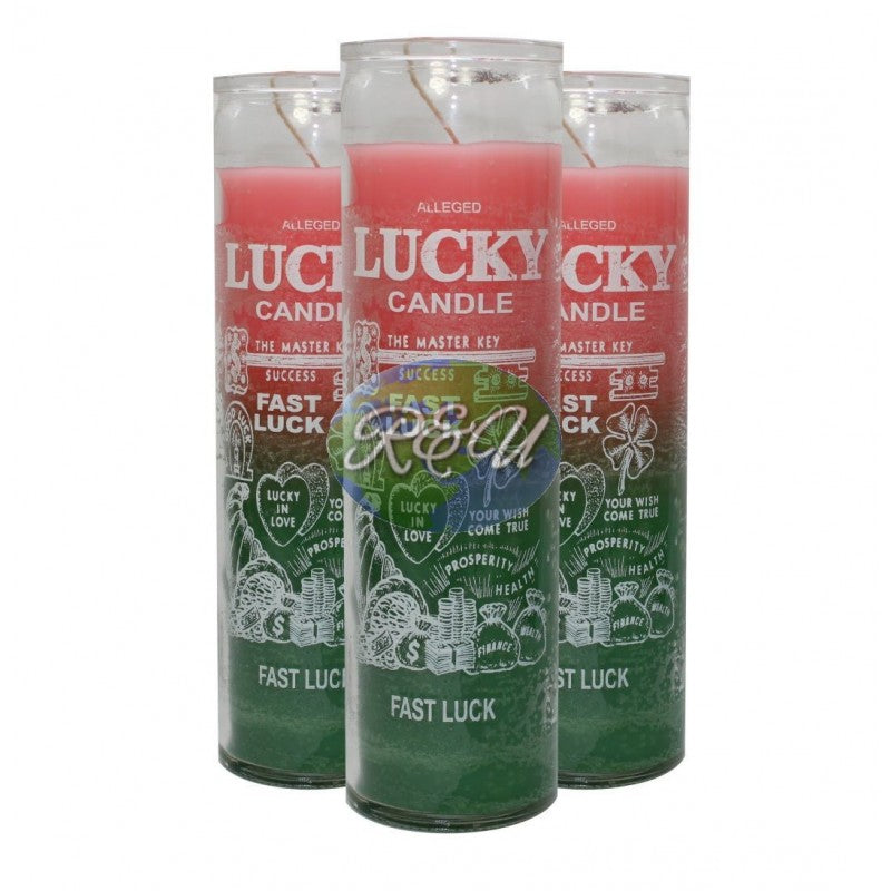 VELA SUERTE RAPIDA 2 COLORES/ FAST LUCK CANDLE 2 COLORS , NOTE THE PRICE IS BY CASE 12 Pcs