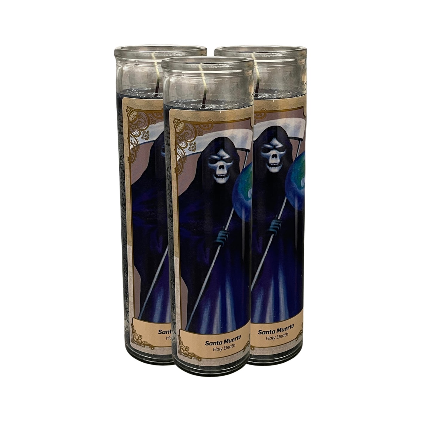 VELA SANTA MUERTE NEGRA/HOLY DEATH BLACK CANDLE BY DZ