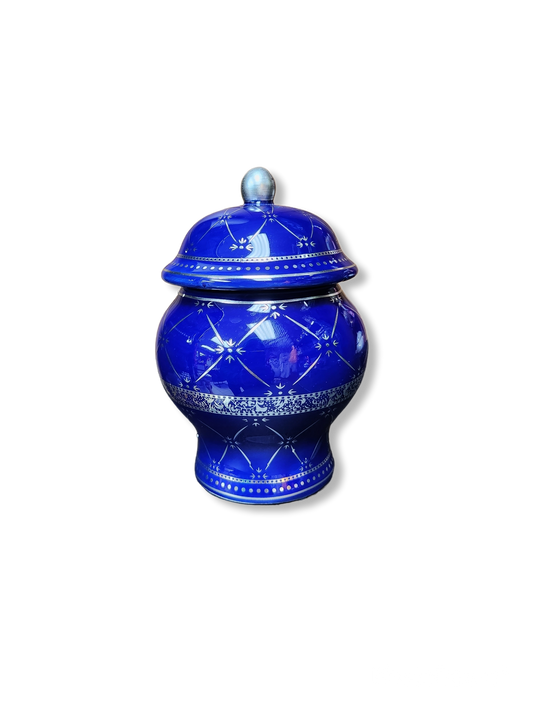 POTICHE JIMAGUA/ TWUINS JAR 6'' SET OF 4 BLUE