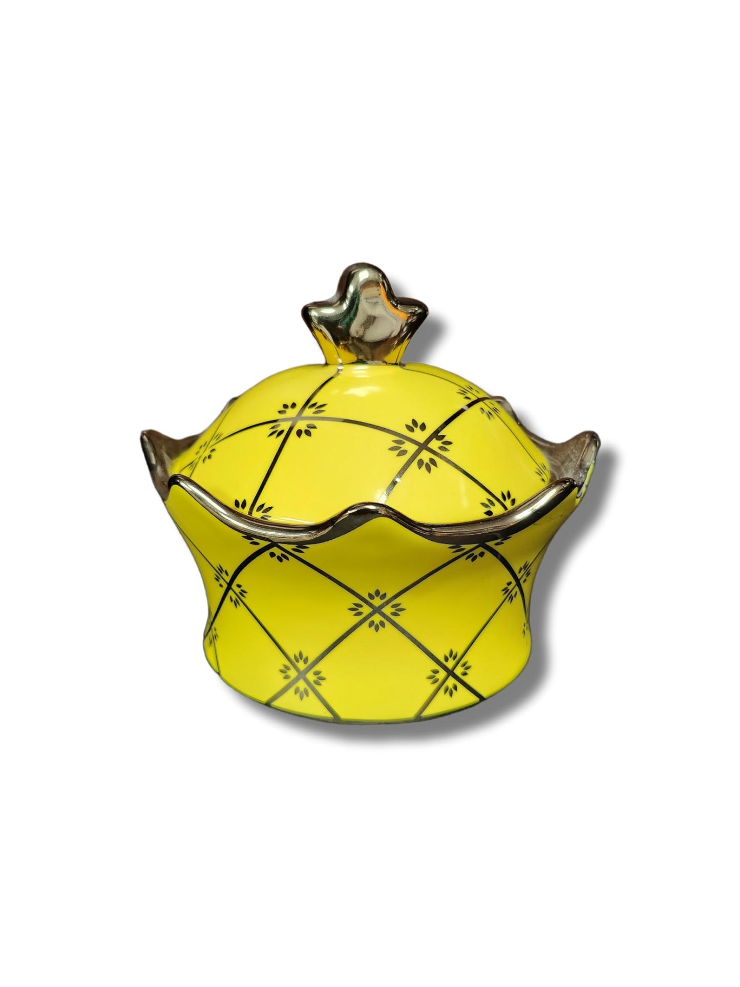 CORONITA DE PORCELANA/ PORCELAIN CROWN SET OF 4 YELLOW