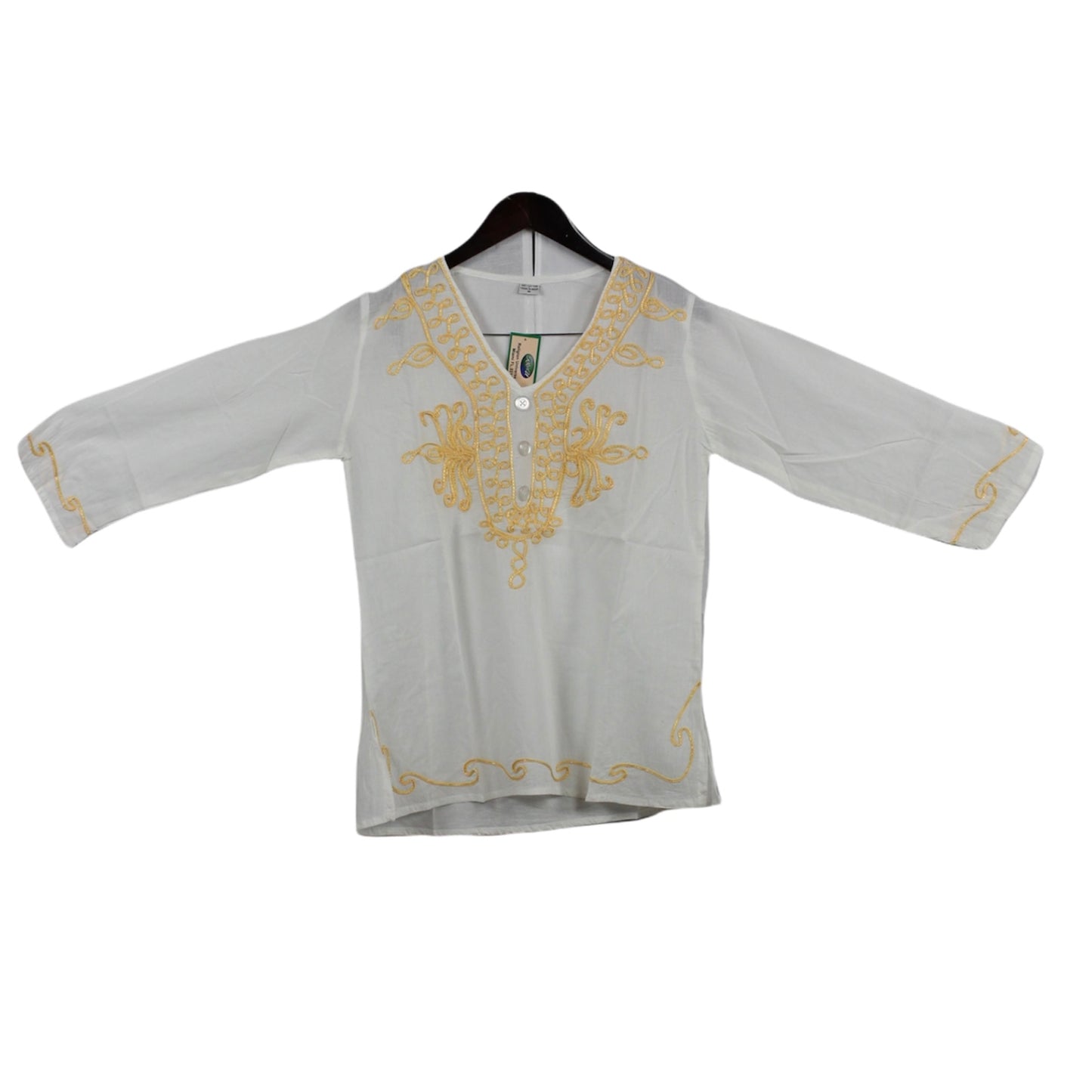 Blusa Blanca y Dorada de OSHUN #15