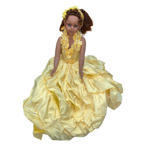 MUNECA DE OSCHUN DE GINGA 30''/GINGAM OCHUN DOLL 30''